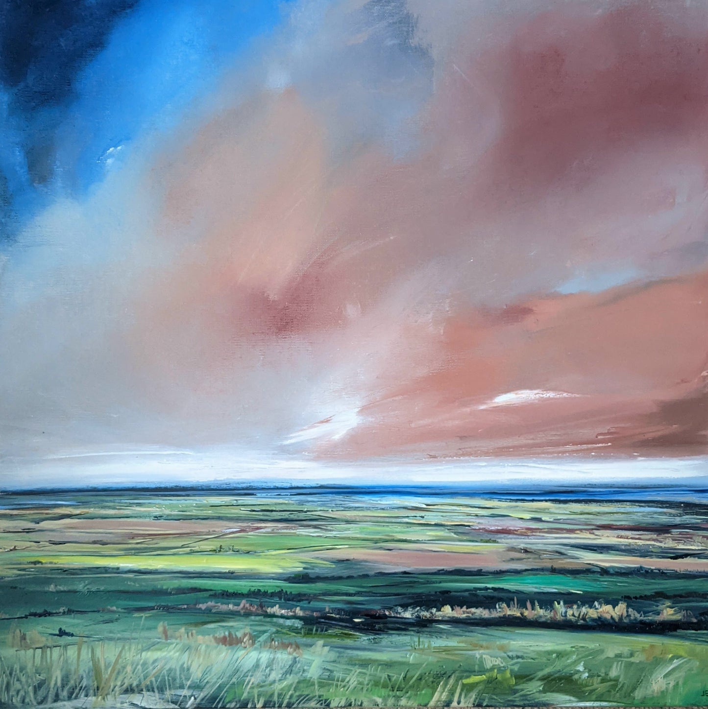 Coombe Hill, Buckinghamshire Landscape oil painting on canvas, by Jo Earl