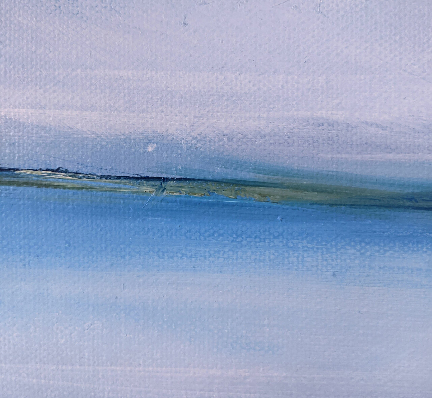 Eastbourne Seaside oil painting on canvas close up, by Jo Earl