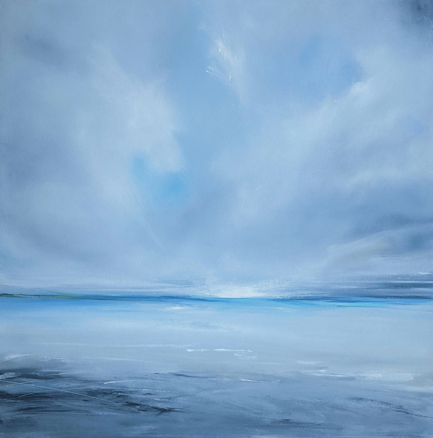 Eastbourne Seaside oil painting on canvas, by Jo Earl