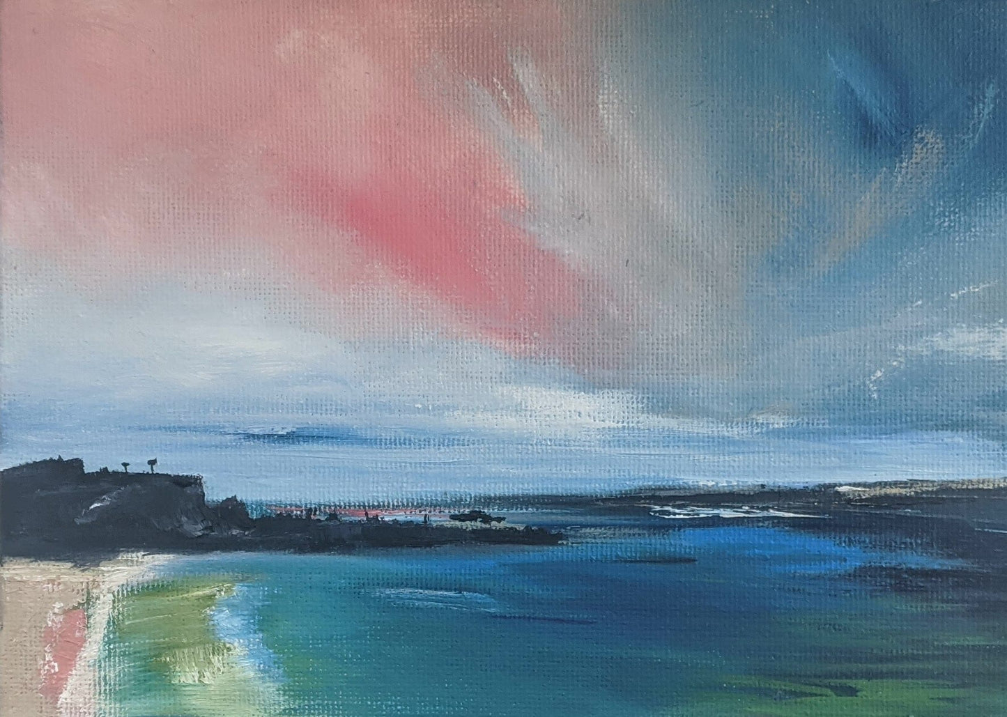 Miniature Landscape #7 oil painting on canvas board, by Jo Earl
