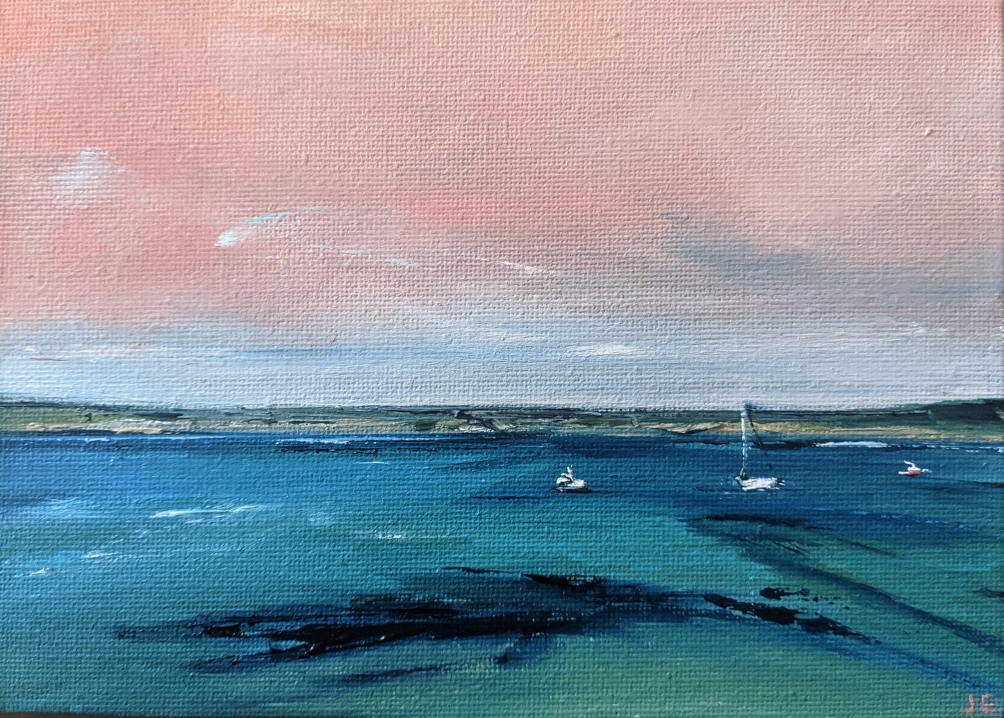 Miniature Redruth, Cornwall oil painting on canvas board, by Jo Earl