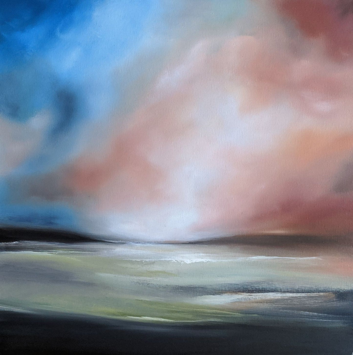 Sunset Fusion oil painting by Jo Earl