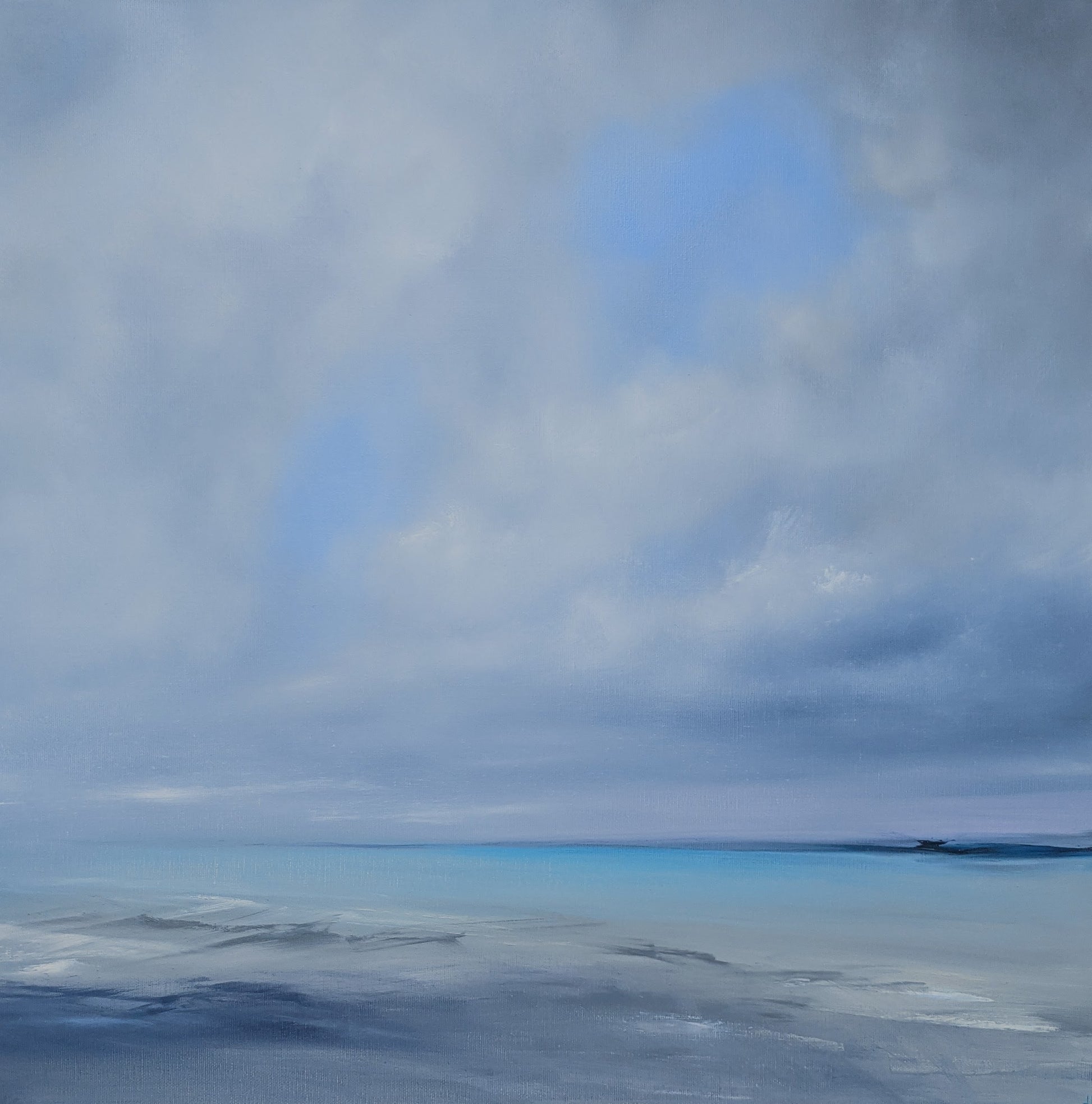 Calming seascape oil painting on canvas | Jo Earl Art