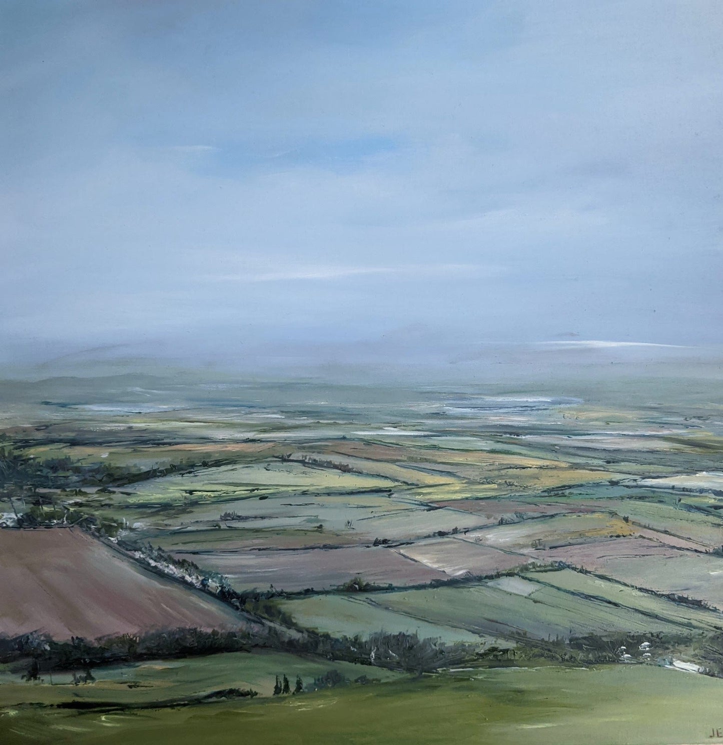 Coombe Hill, Buckinghamshire View oil painting on cradled wood, by Jo Earl