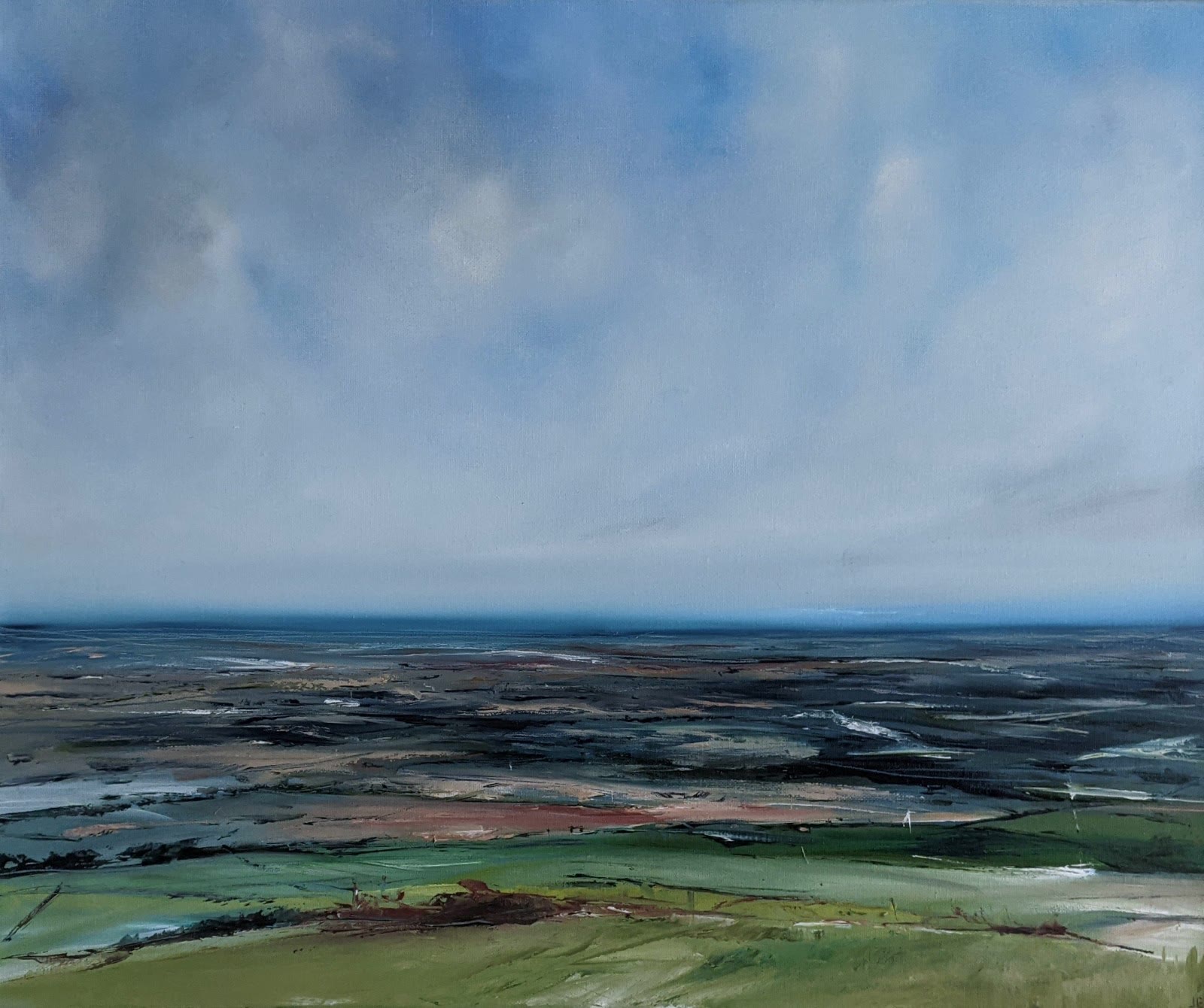 Coombe Hill Landscape oil painting on canvas, by Jo Earl