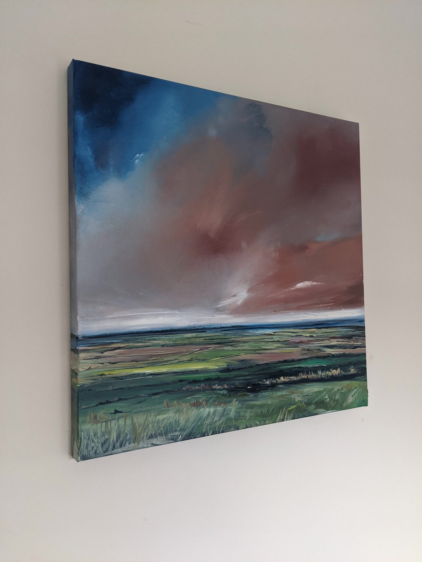 Coombe Hill, Buckinghamshire Landscape oil painting on canvas interior view, by Jo Earl
