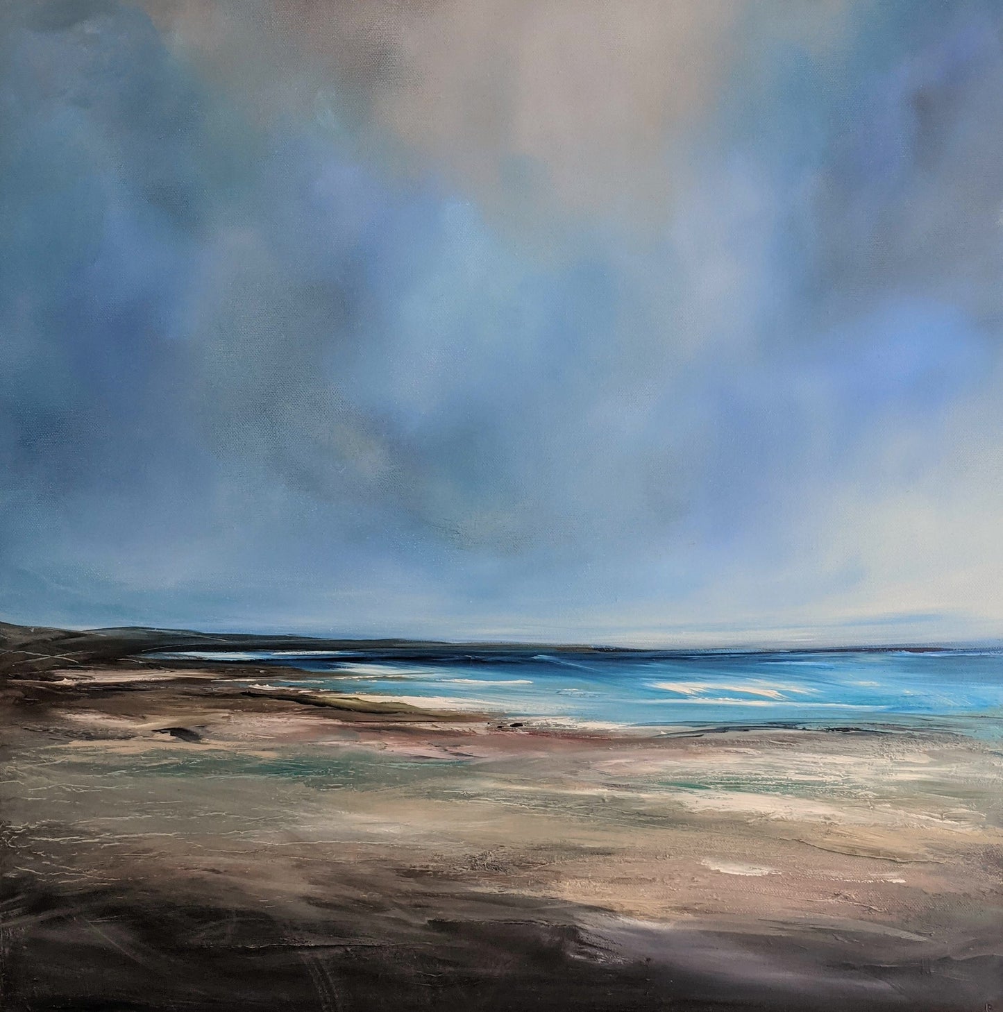 Devon Coastline, oil painting, by Jo Earl