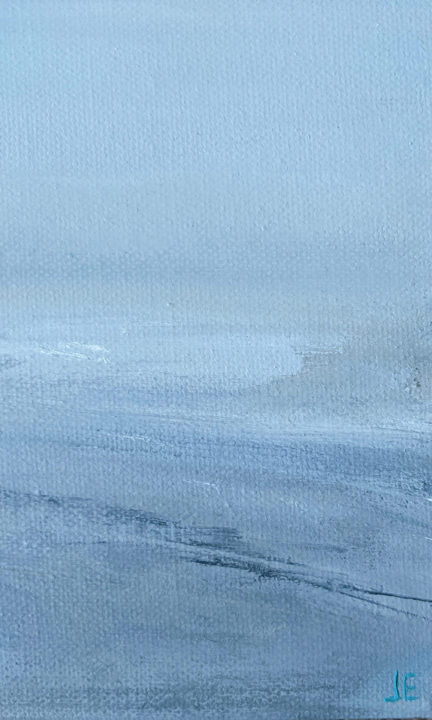 Eastbourne Seaside oil painting on canvas close up of signature, by Jo Earls