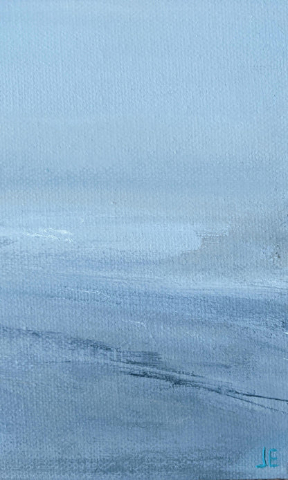 Eastbourne Seaside oil painting on canvas close up of signature, by Jo Earls