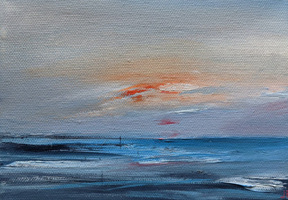 Margate sunset oil painting by Jo Earl