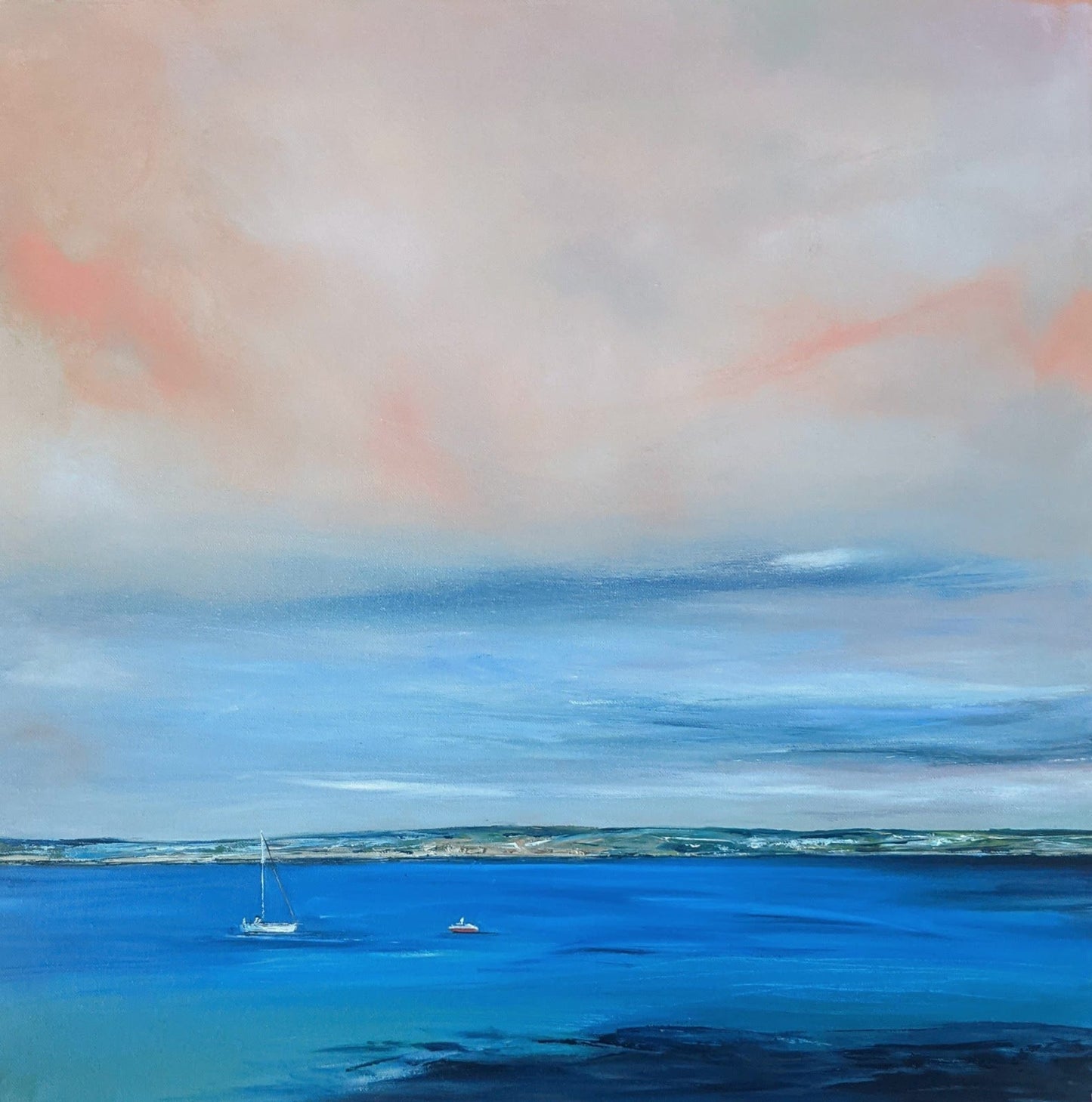 Redruth, Cornwall Seascape oil painting on canvas, by Jo Earl