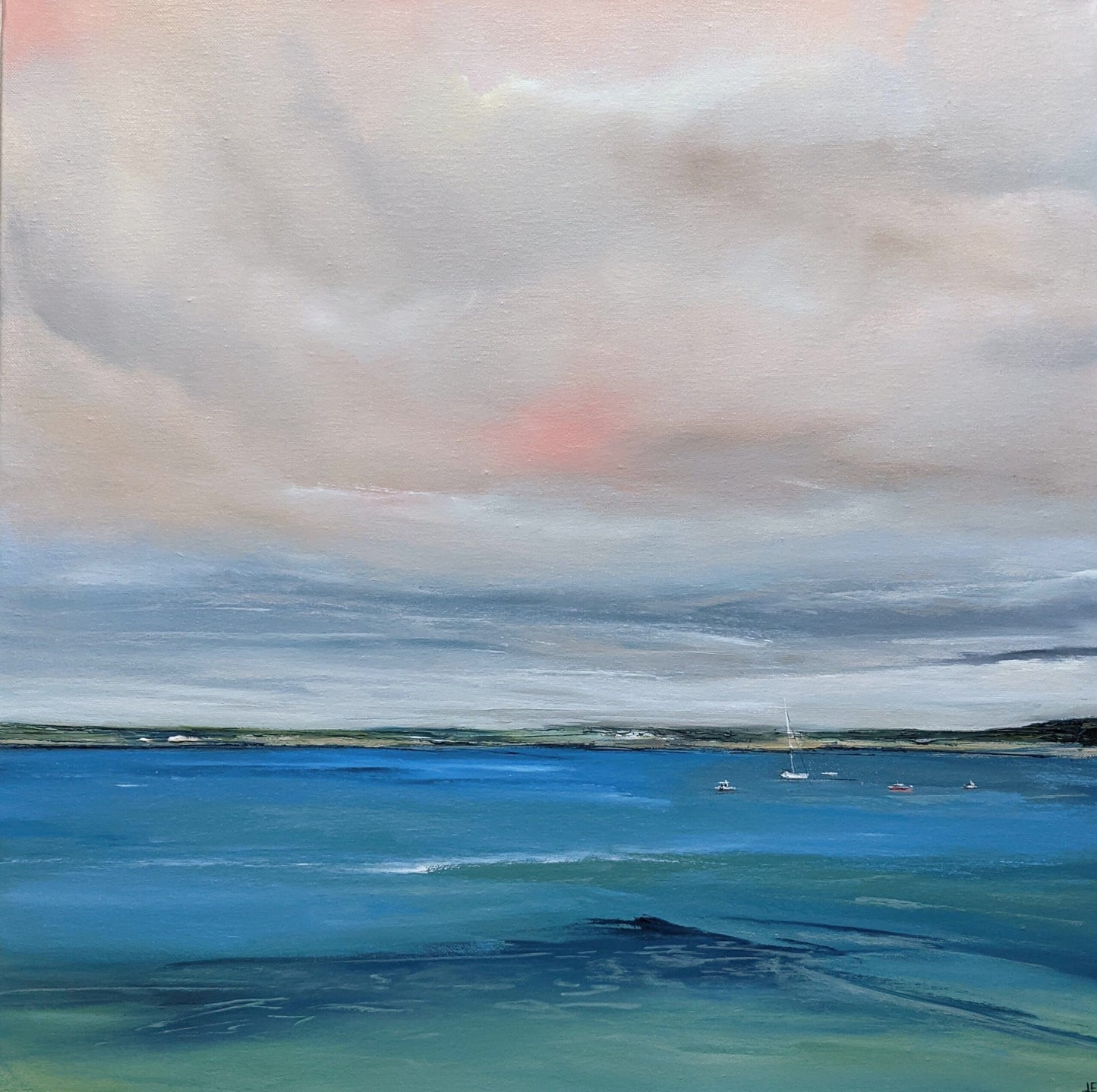Redruth Seascape, Cornwall oil painting on canvas by Jo Earl
