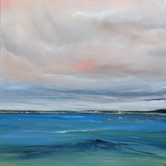 Redruth Seascape, Cornwall oil painting on canvas by Jo Earl
