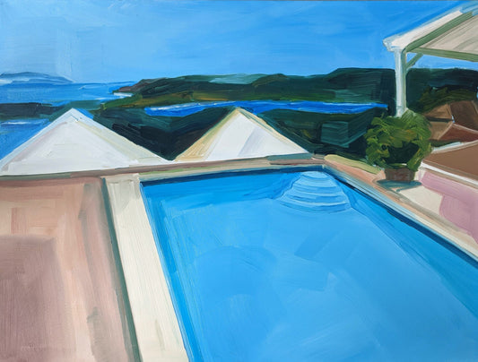 Swimming pool #2oil painting by Jo Earl