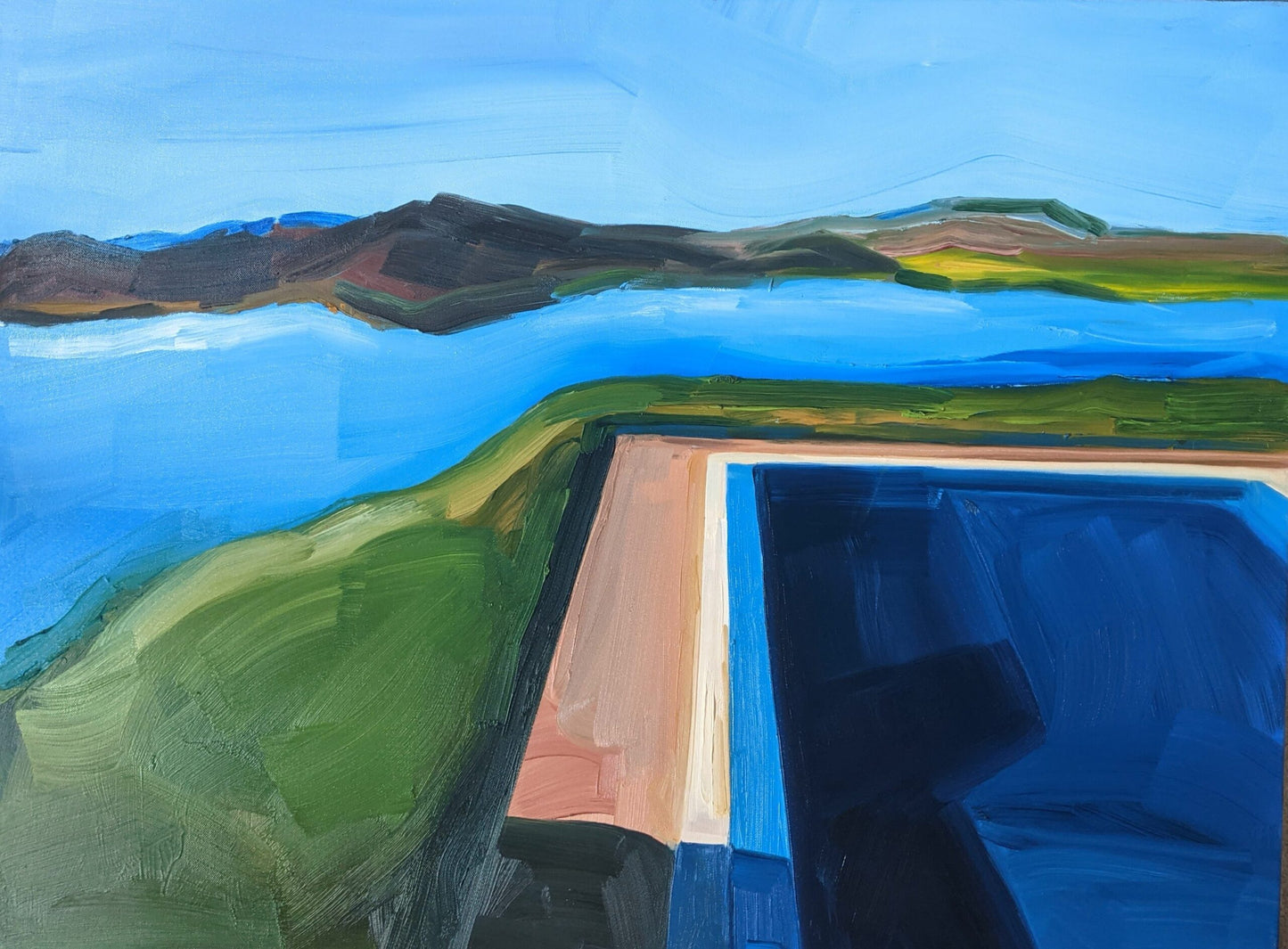 Swimming pool #3 oil painting by Jo Earl