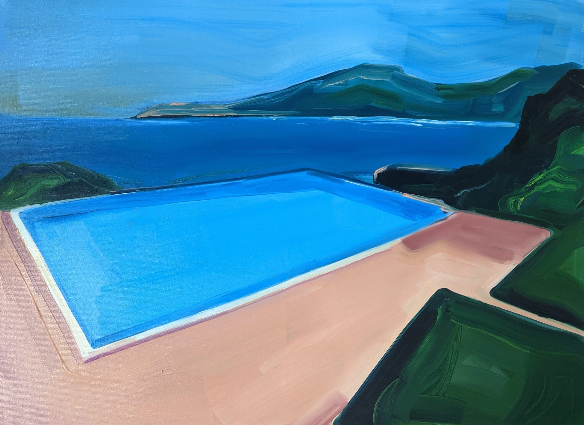 Swimming pool #4 oil painting by Jo Earl