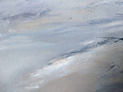 The Gower, Welsh Seascape oil painting on canvas close up, by Jo Earl