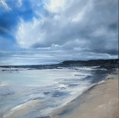 The Gower, Welsh Seascape oil painting on canvas, by Jo Earl