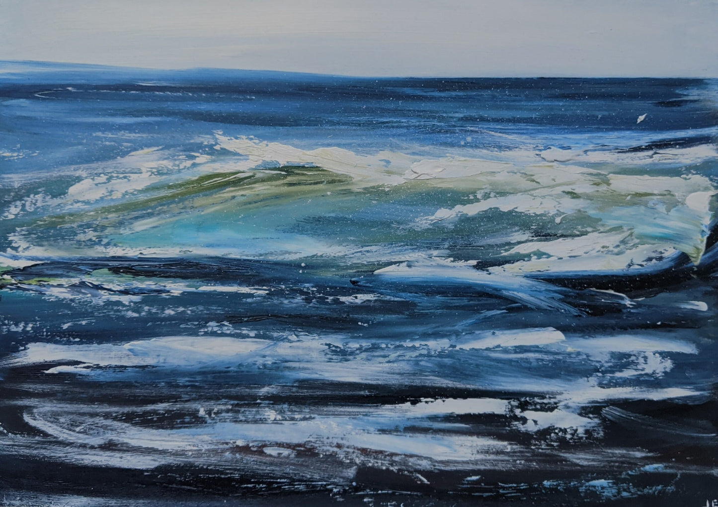 Wave number 25 oil painting on board | Jo Earl Art