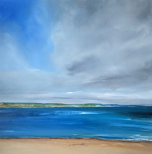 Weymouth Coastline oil painting on canvas, by Jo Earl