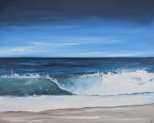 Crashing waves #2 oil painting by Jo Earl