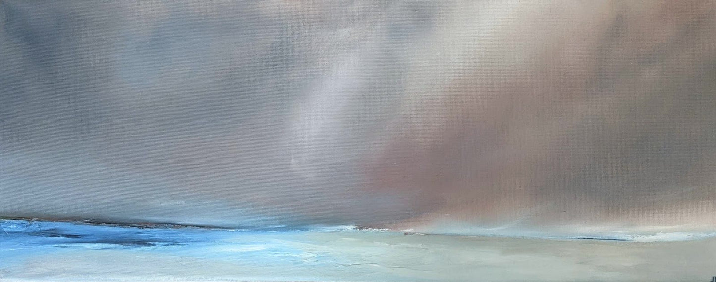 Panoramic seascape oil painting by Jo Earl