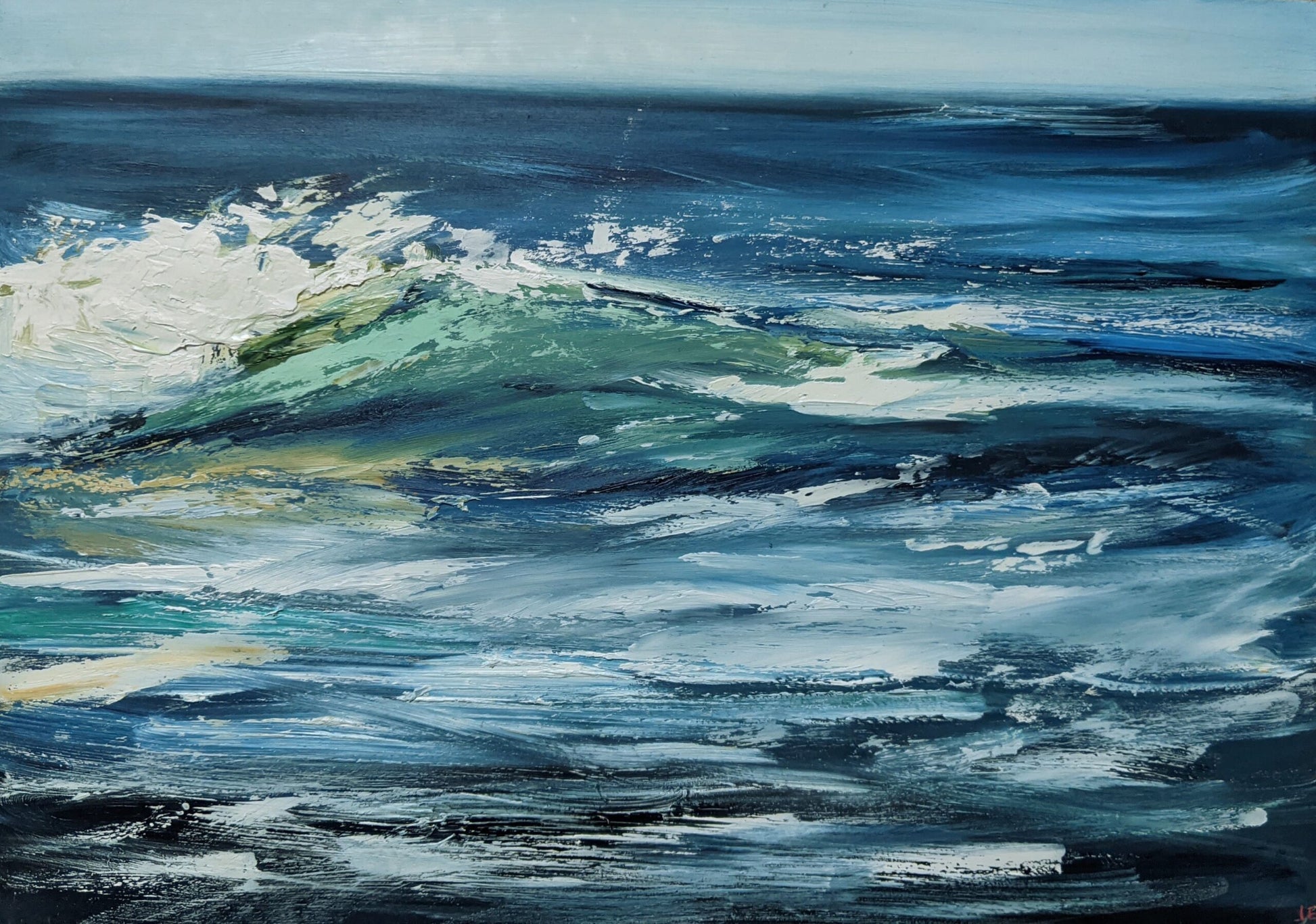 Wave number 20 oil painting on board | Jo Earl Art