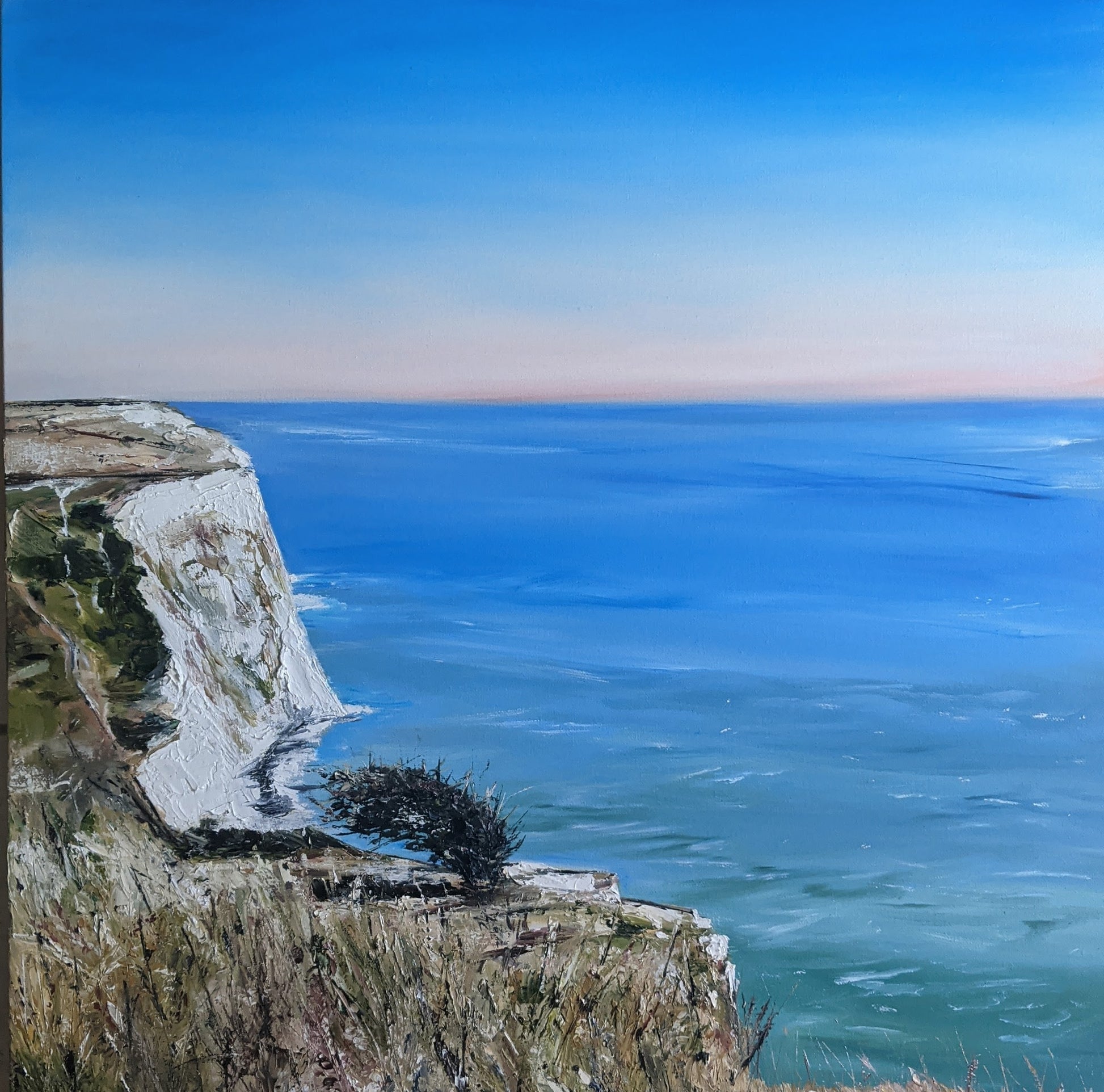 White cliffs of Dover oil painting on canvas | Jo Earl Art